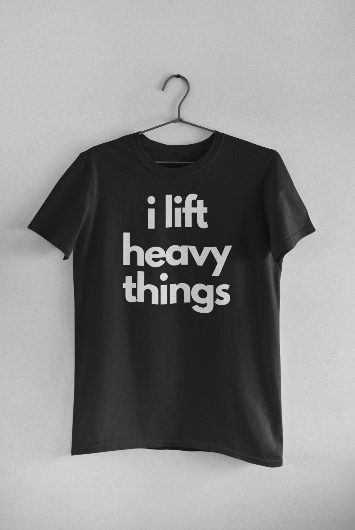 Gymtee Workout Fitness Gym Wear Unisex Black Half Sleeve Round Neck T Shirt