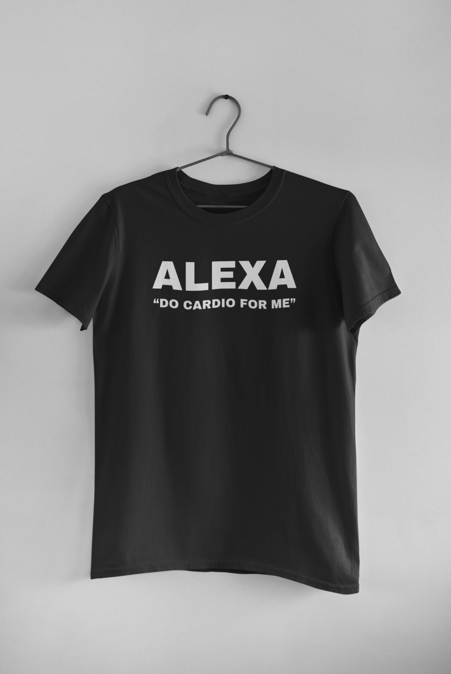 Gymtee Workout Fitness Gym Wear Unisex Black Half Sleeve Round Neck T Shirt
