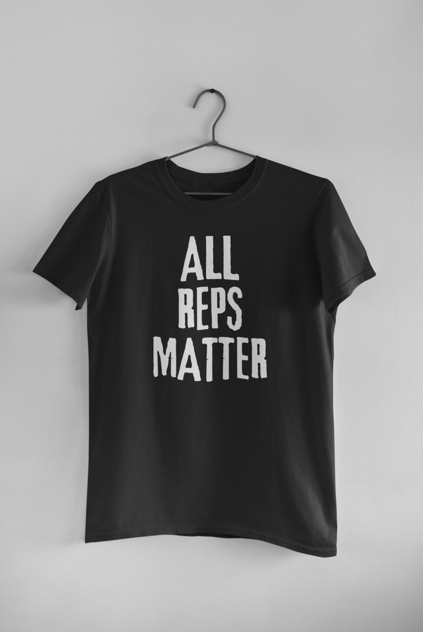 Gymtee Workout Fitness Gym Wear Unisex Black Half Sleeve Round Neck T Shirt