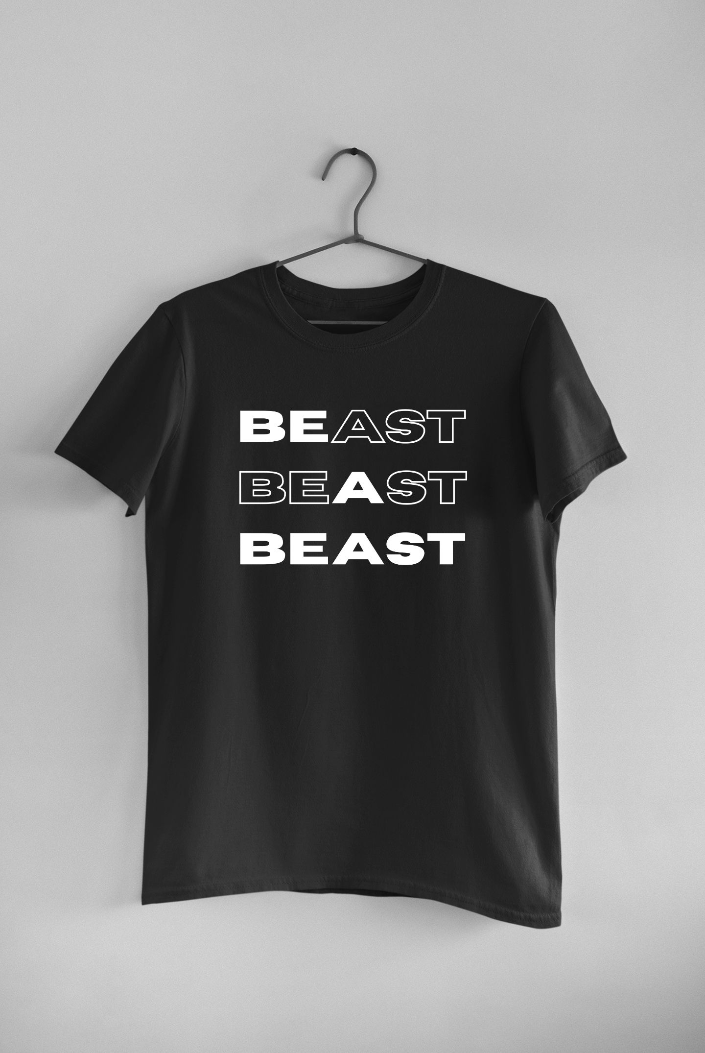 beast gymtee black t shirt for gym