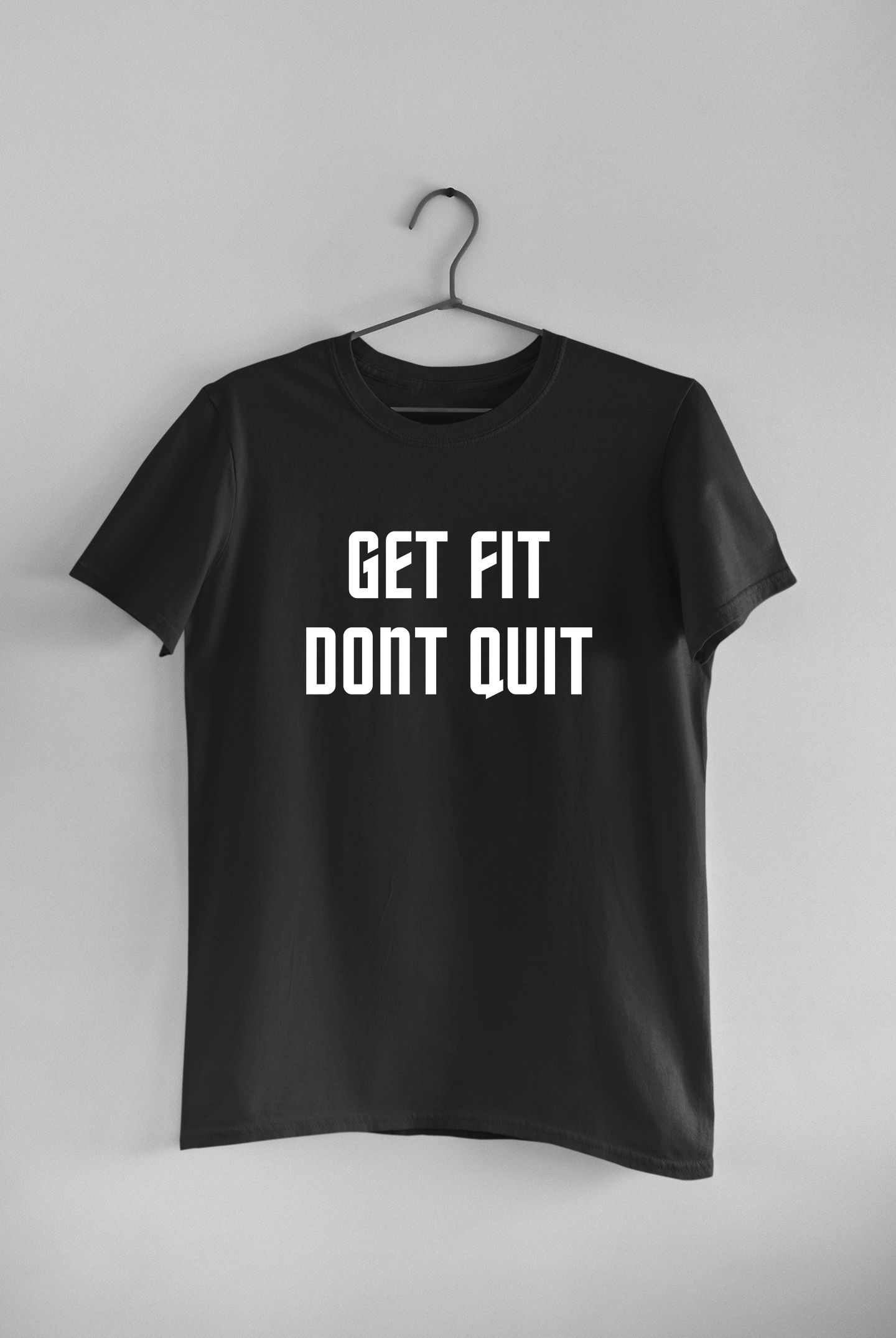 get fit dont quit gymtee black gym t shirt