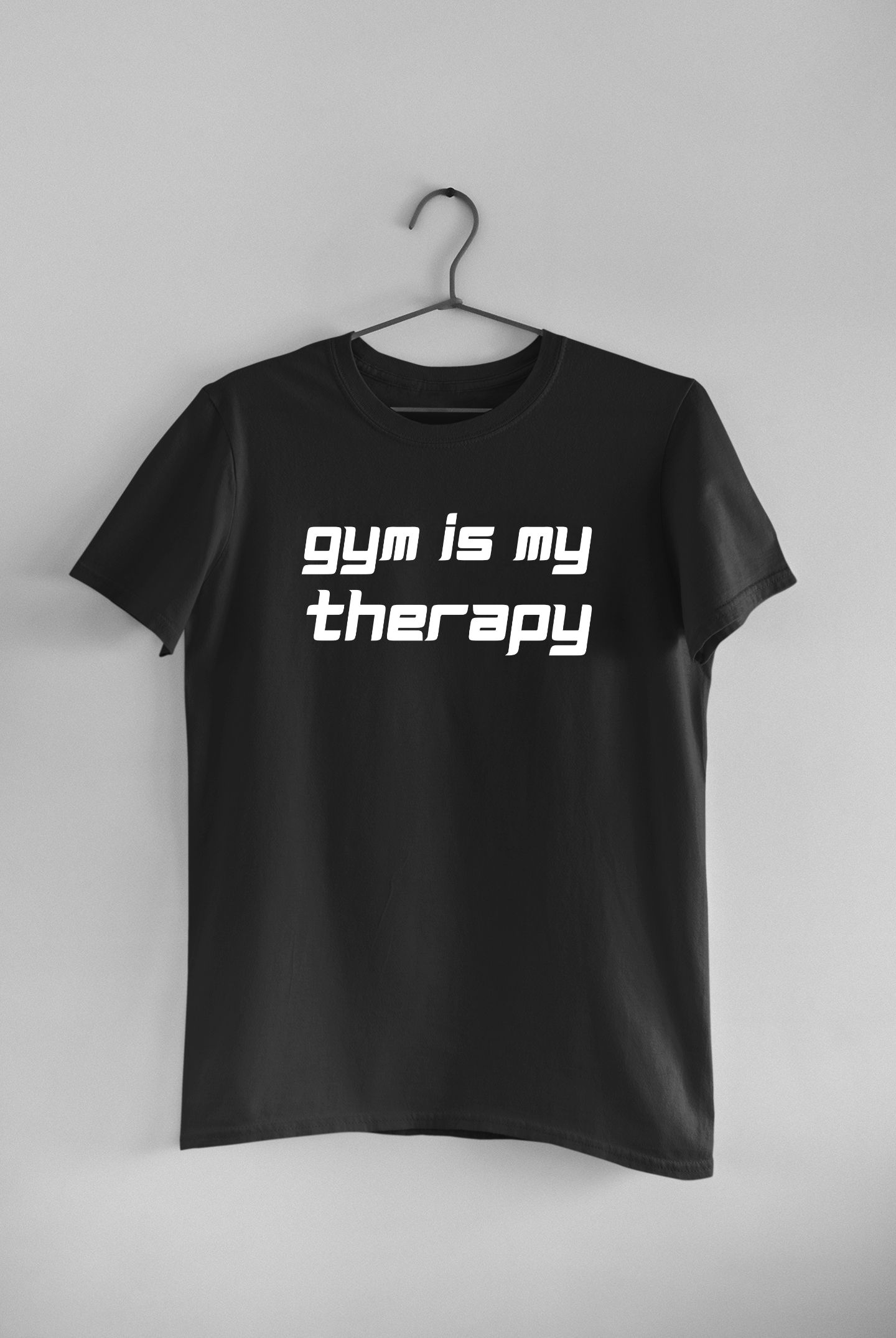 gym is my therapy gymtee black gym t shirt