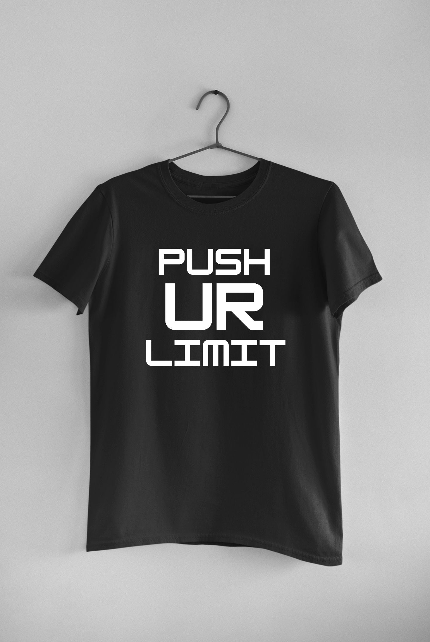 push ur limit gymtee black gym t shirt